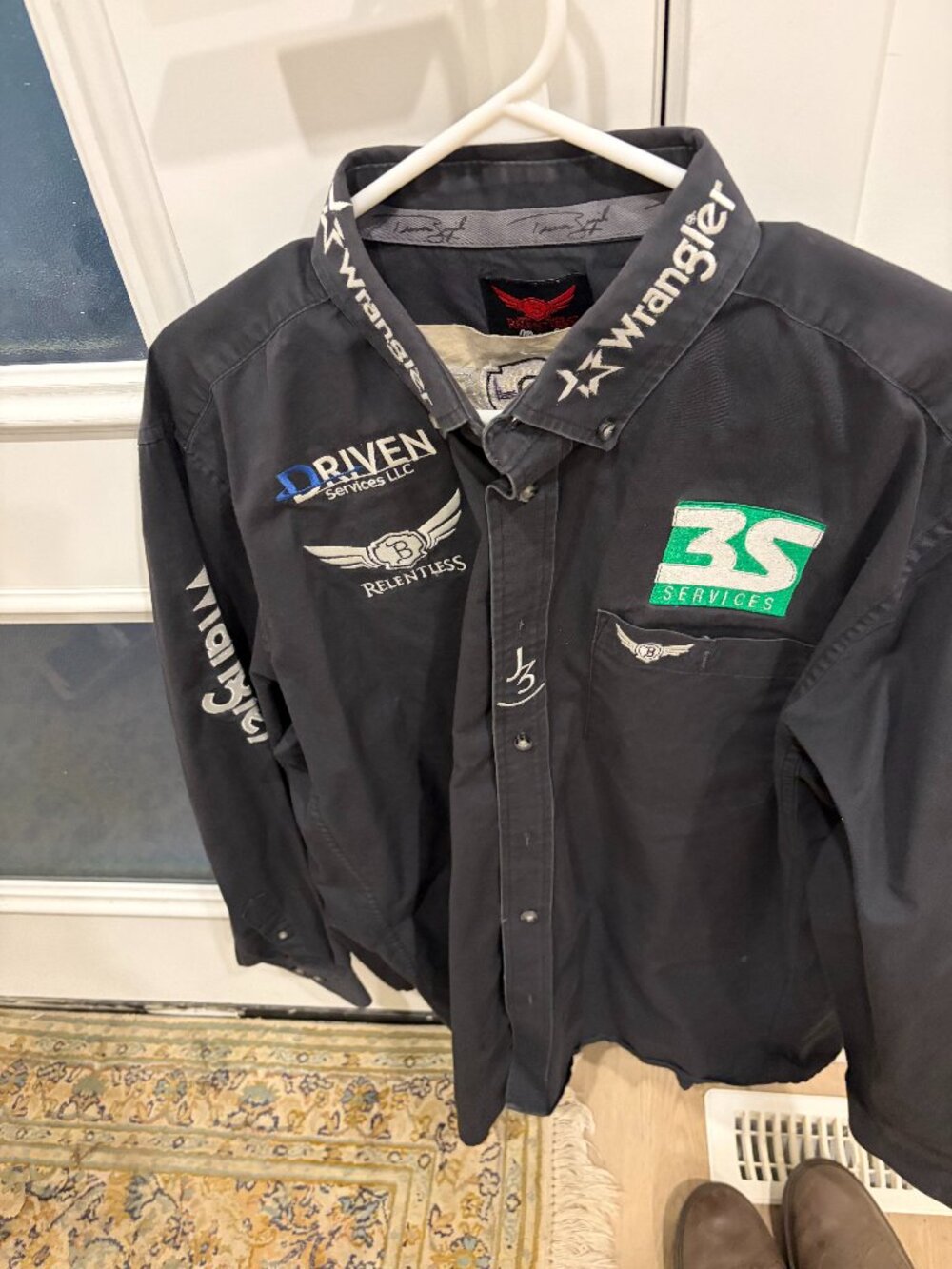 Trevor Brazile Rodeo Worn Contestant Shirt from 2014 Cheyenne Frontier Days